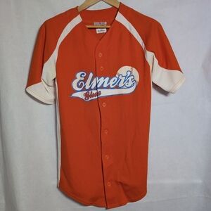 Teamwork #6 Elmer's Glue Gluegonzola Sz M Orange and White Baseball Jersey
